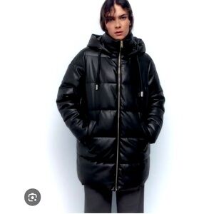 Zara Faux Leather Puffer Small